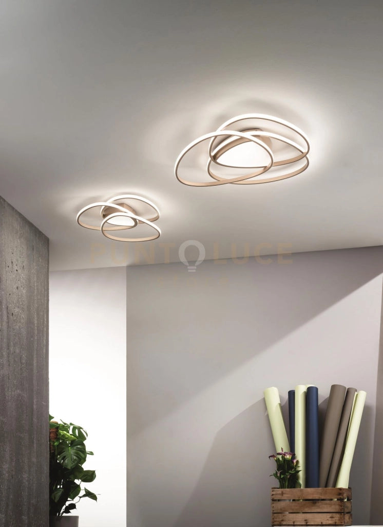 PLAFONIERA ROSE MEDIA ORO 4000K 5685lm 70w DIMMERABILE D.67CM