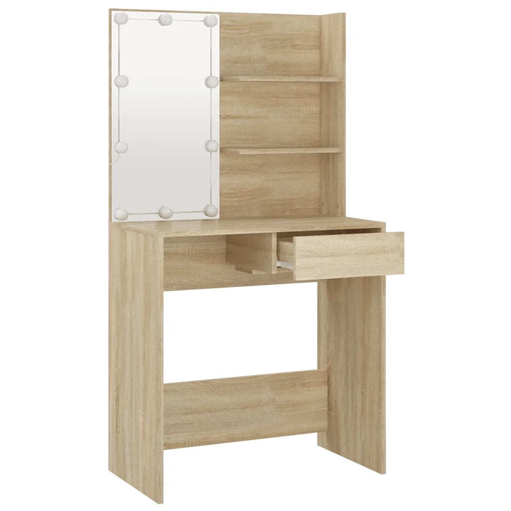 Toeletta con LED Rovere Sonoma 74,5x40x141 cm 808804
