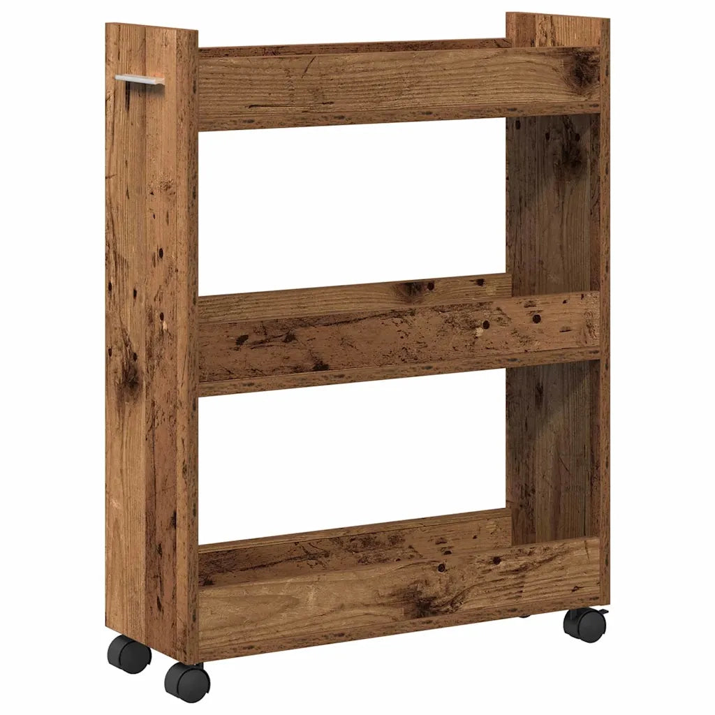 Armadietto con ruota Legno vecchio 60 x 22 x 79 cm 869138
