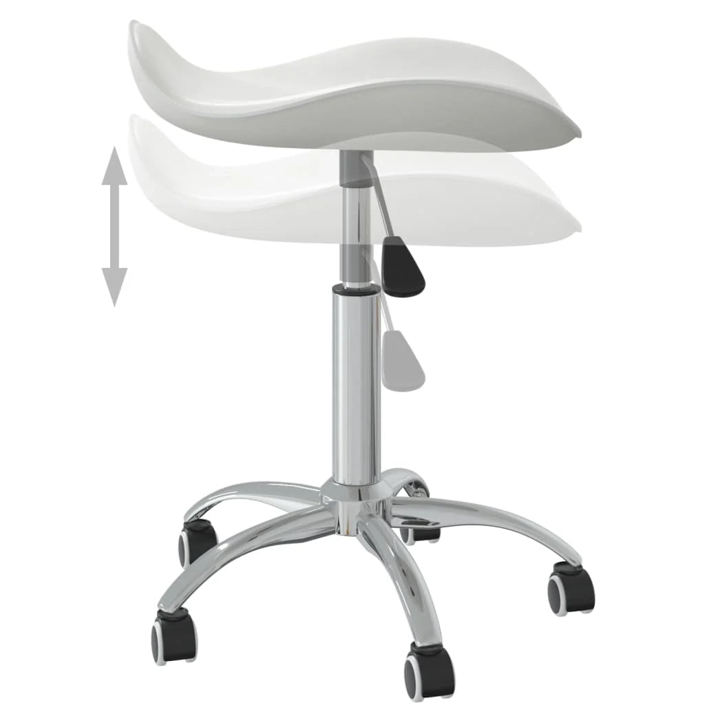 Sedia da ufficio/sedia da studio/sedia da ufficio in similpelle bianca 02_0023987