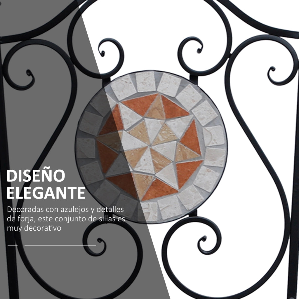 Sedia da giardino pieghevole ¨C Zephmum ¨C Nero 50x40x94,5 cm
