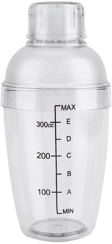 Cocktail Shaker 300 ml - Shaker in Vetro Trasparente - PC - Barbenodigdheden