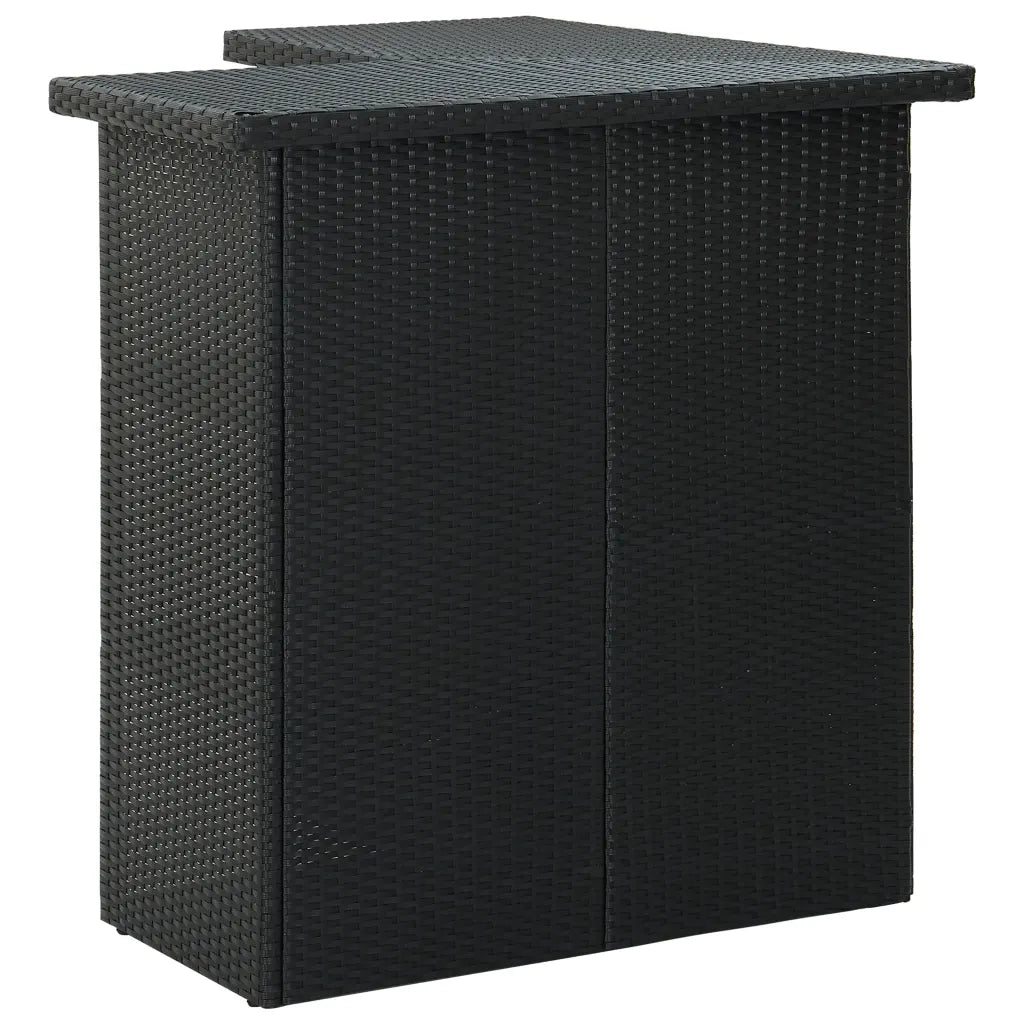 Set da Bar da Giardino 4 pz con Cuscini in Polyrattan Nero 3064923