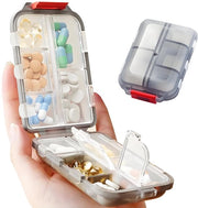 Scatola di Cura 7 Giorni - Cassa di Medicinali 10 Celle - Contenitore per Pillola - Compatta e Leggera - Facile da Aprire - Ideale per Vitamine e Olio di Fisso.