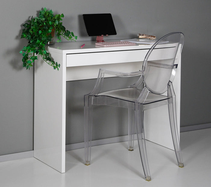 Scrivania da Ufficio 1 Cassetto 100x40x80 cm in Truciolare Nobilitato Bianca