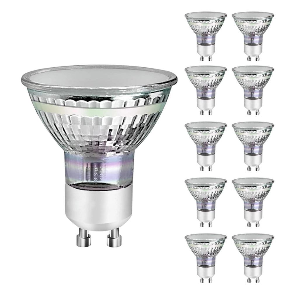 ZMH 10 x GU10 Lampadina LED Bianco Caldo 3W 30W Lampada a Risparmio Energetico 3000K Angolo del Fascio 110°