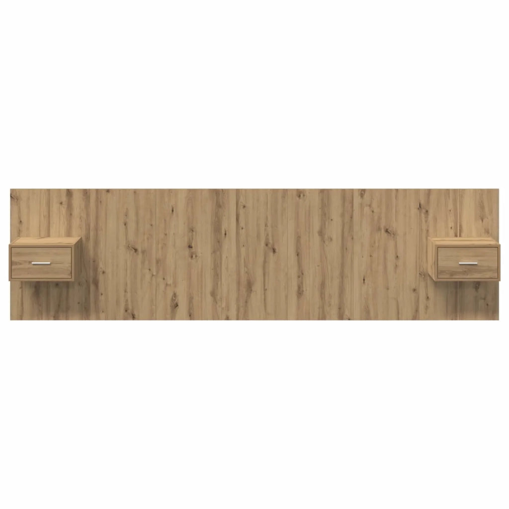 Testata con Comodino 3 pcs Rovere artigianale Legno multistrato 3415964