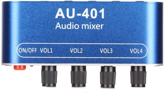 Mixatore audio mini 4 canali compattibile con pc e laptop - ingresso 3,5 mm - riduzione rumore - compatibile con dispositivi portatili