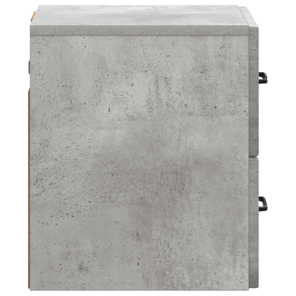 Mobiletto da notte a muro Grigio Cemento 34,5 x 33 x 40 cm 898981