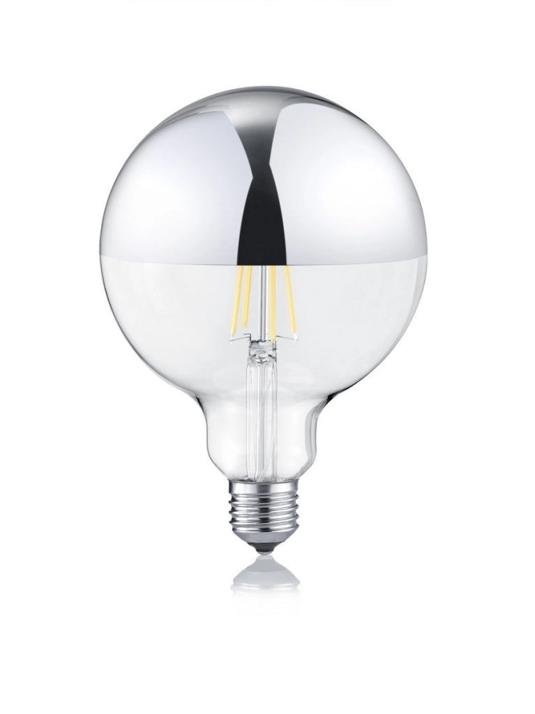 Lampadina LED sfera cromata E27 7W 2700K Trio