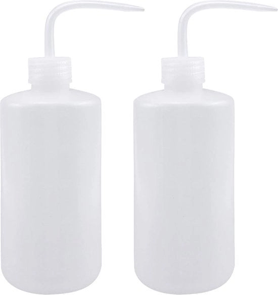 2 Pacchi Fusti per Piante da 500 ml, Fusti per Succulente in Plastica, Fusti con Chiave a Sfera, Fusti per Piante Indoor con Nozzle Curva