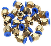 Connettori pneumatici veloci per trachea - Male Thread 4mm - 20 pezzi - Connettori veloci per trachea - affidabili e efficienti - Adatto per uso medico