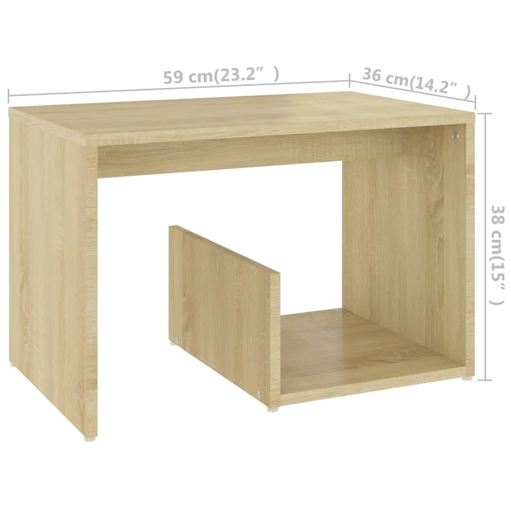 Tavolino Rovere Sonoma 59x36x38 cm in Legno Multistrato 806699