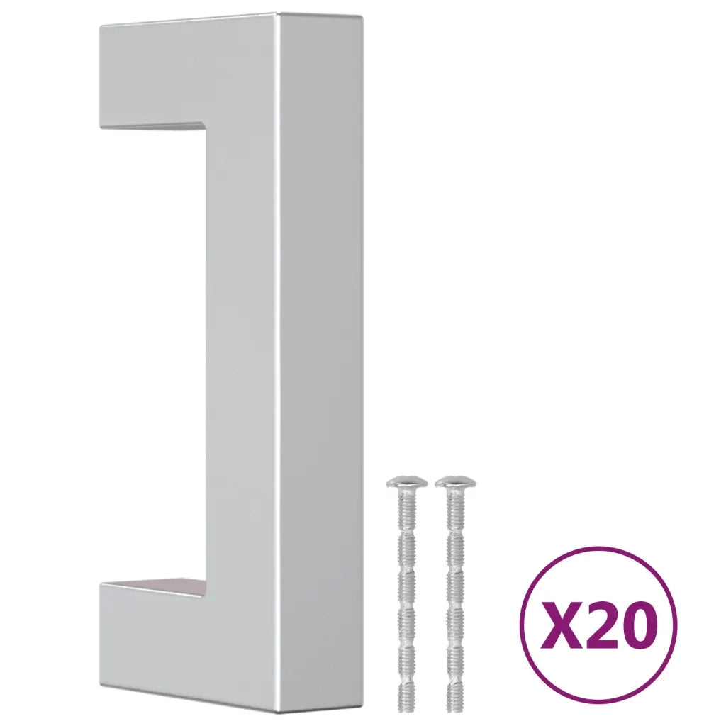 Maniglie per Mobili 20 pz Argento 64mm in Acciaio Inox CFW3614456