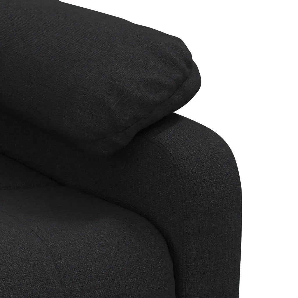 Poltrona Massaggiante | Sedia Relax Elettrica Nera in Tessuto