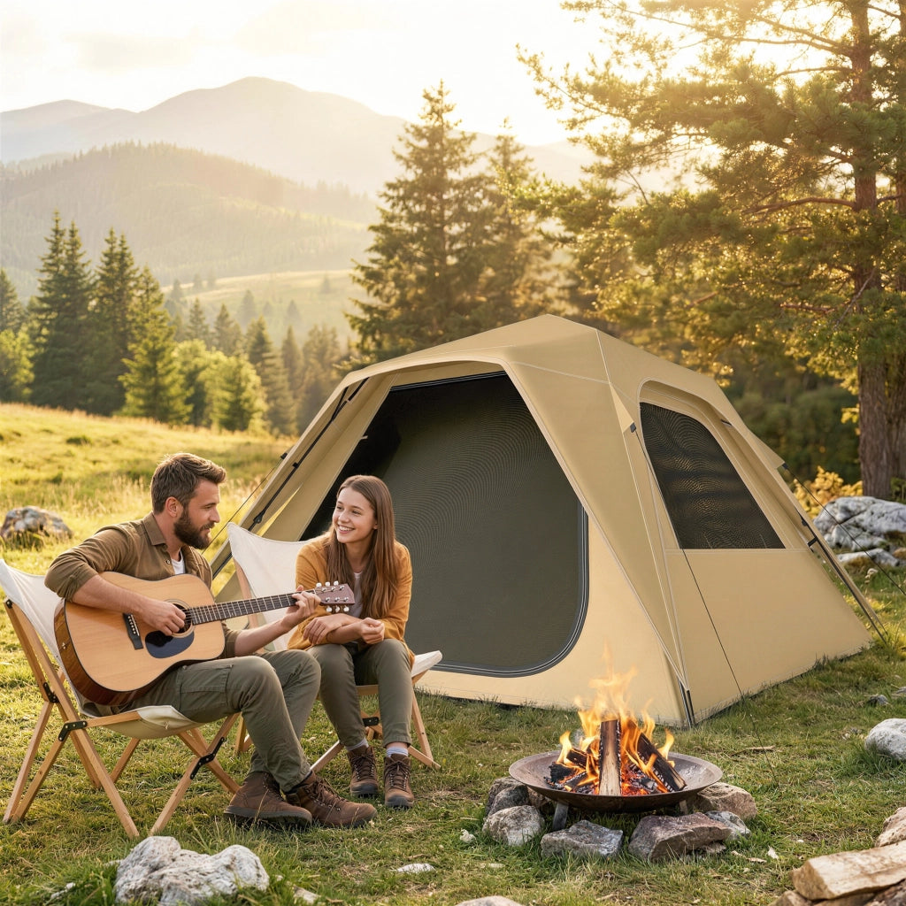 Tenda a cupola per 2-3 persone ¨C zephmum ¨C khaki 240x240x160 cm