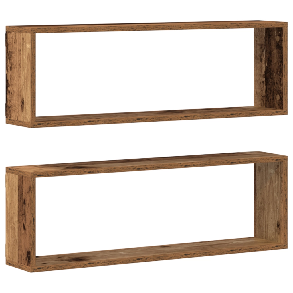 Mensole  2 pz in legno usurato 80x15x26 cm in legno ingegnerizzato