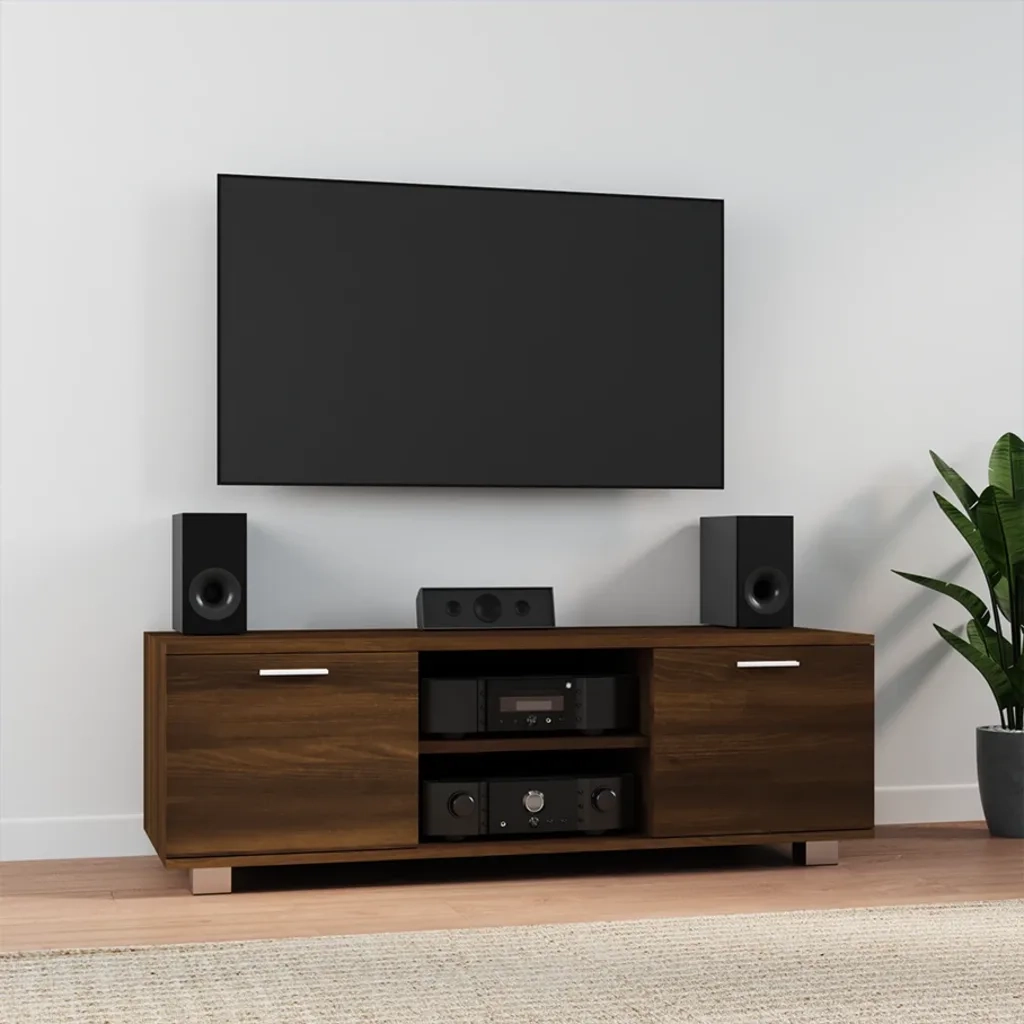 Mobile TV Rovere Marrone 120x40,5x35 cm in Legno Multistrato 342621