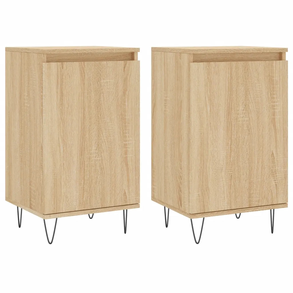 Credenze 2 pz Rovere Sonoma 40x35x70 cm in Legno Multistrato