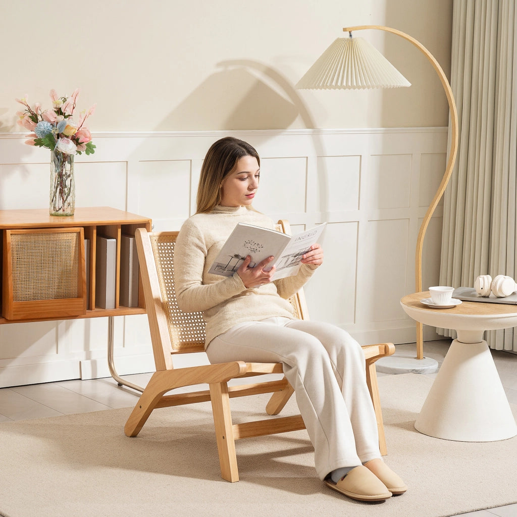 Sedia in rattan con struttura in legno ¨C Minimal ¨C 64x70x74 cm