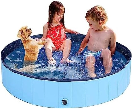 Piscina per cani pieghevole - Badia per cani - PVC antiscivolo stabile per giardino patio bagno