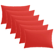 Federa 6 pcs HEERLEN Rosso 40 x 60 cm Poliestere 909304