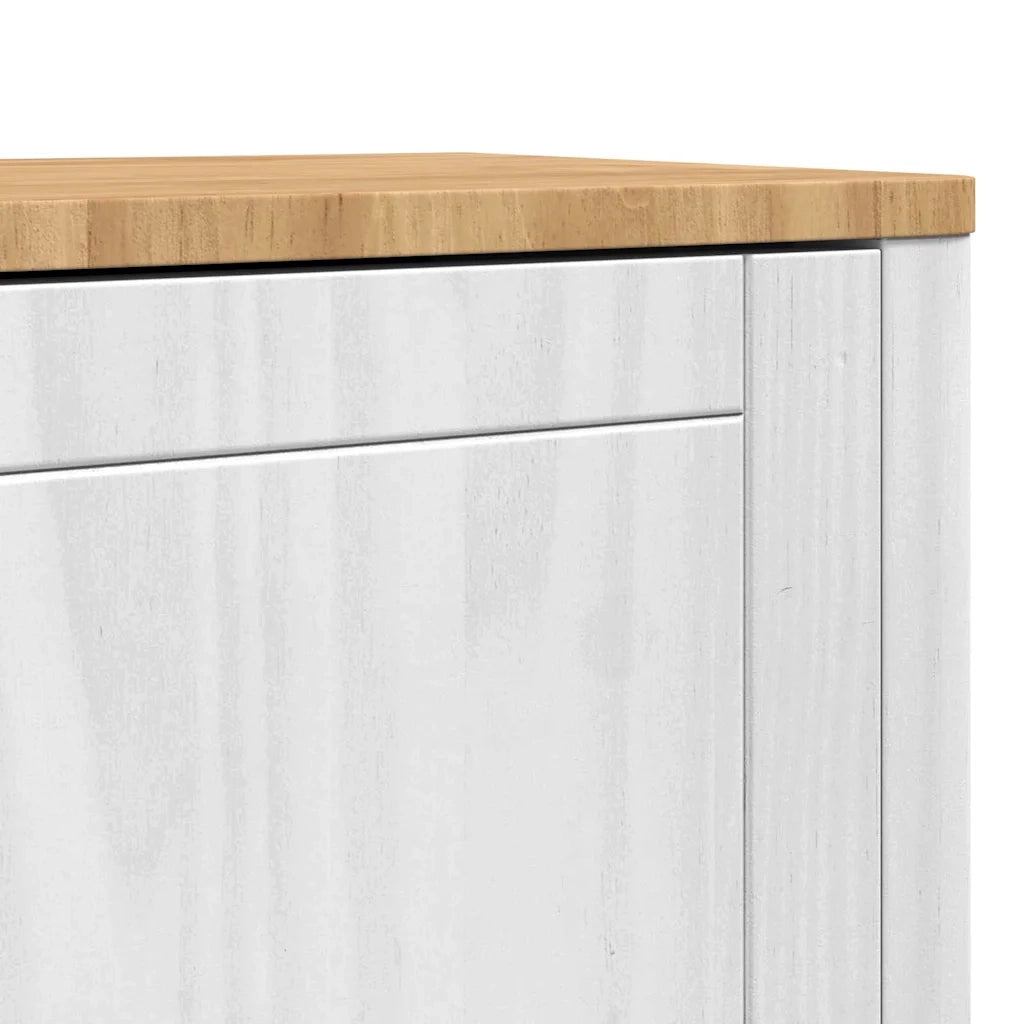Credenza FLORO Bianco 70 x 30 x 70,5 cm Legno di Pino Massello 42011248