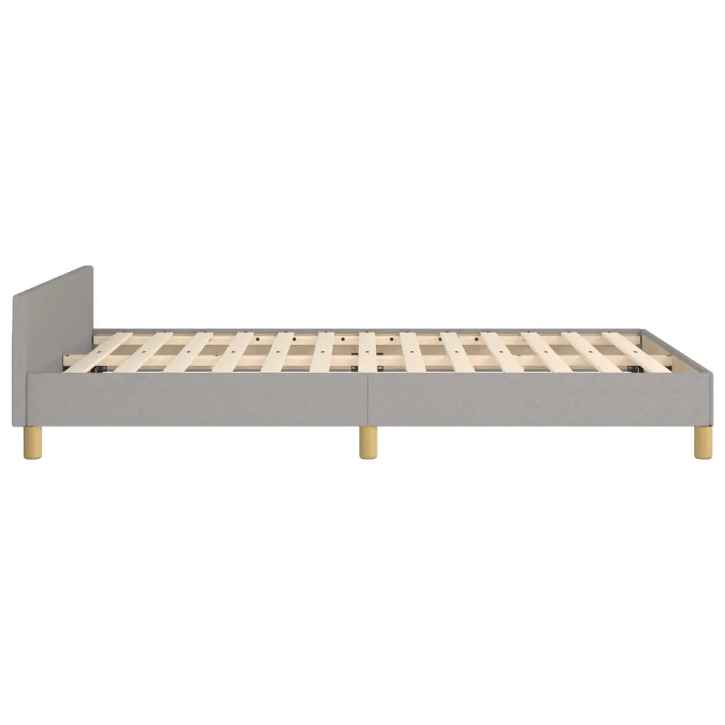 Giroletto senza Materasso Grigio Chiaro 120x190 cm in Tessuto