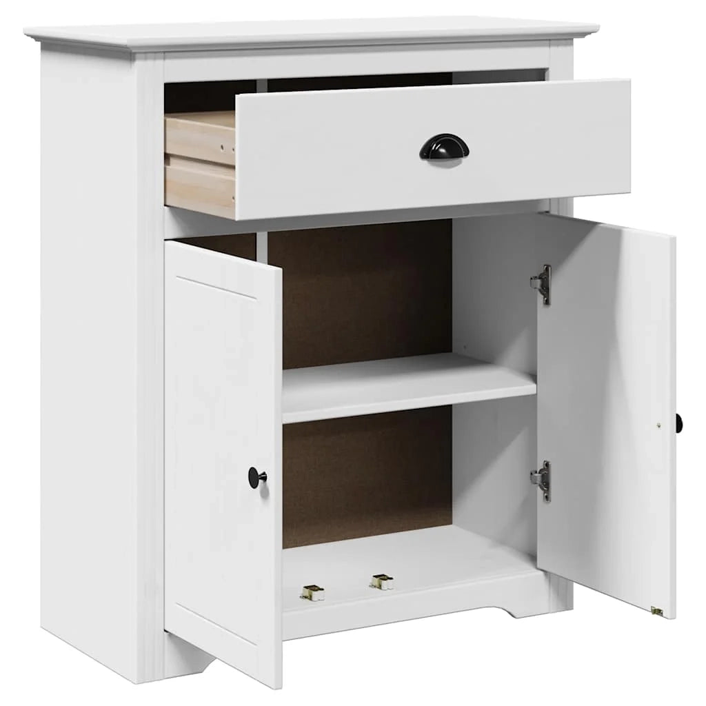 Armadio classico da ingresso 80 x 35 x 90 cm ampio spazio di archiviazione finitura in legno bianco rustico 02_0057684