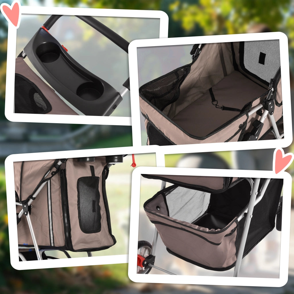 Carrello per animali domestici pieghevole ¨C zephmum ¨C Grigio