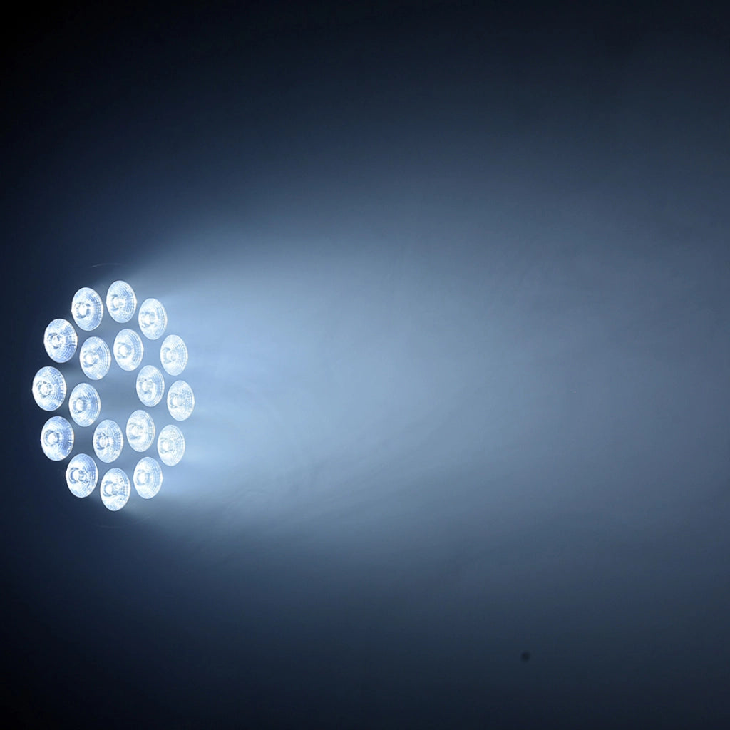 PAR LED SLIM 18x10W RGBW 4 IN 1 IN ALLUMINIO PROFESSIONALE - FARETTO DA PALCO AD ALTA EFFICIENZA PER EVENTI E SPETTACOLI