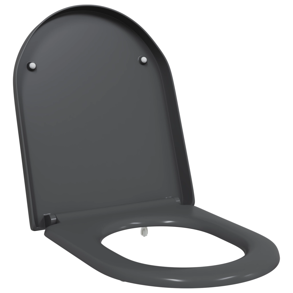 Toilette a rilascio rapido con chiusura morbida in Duroplast Antracite