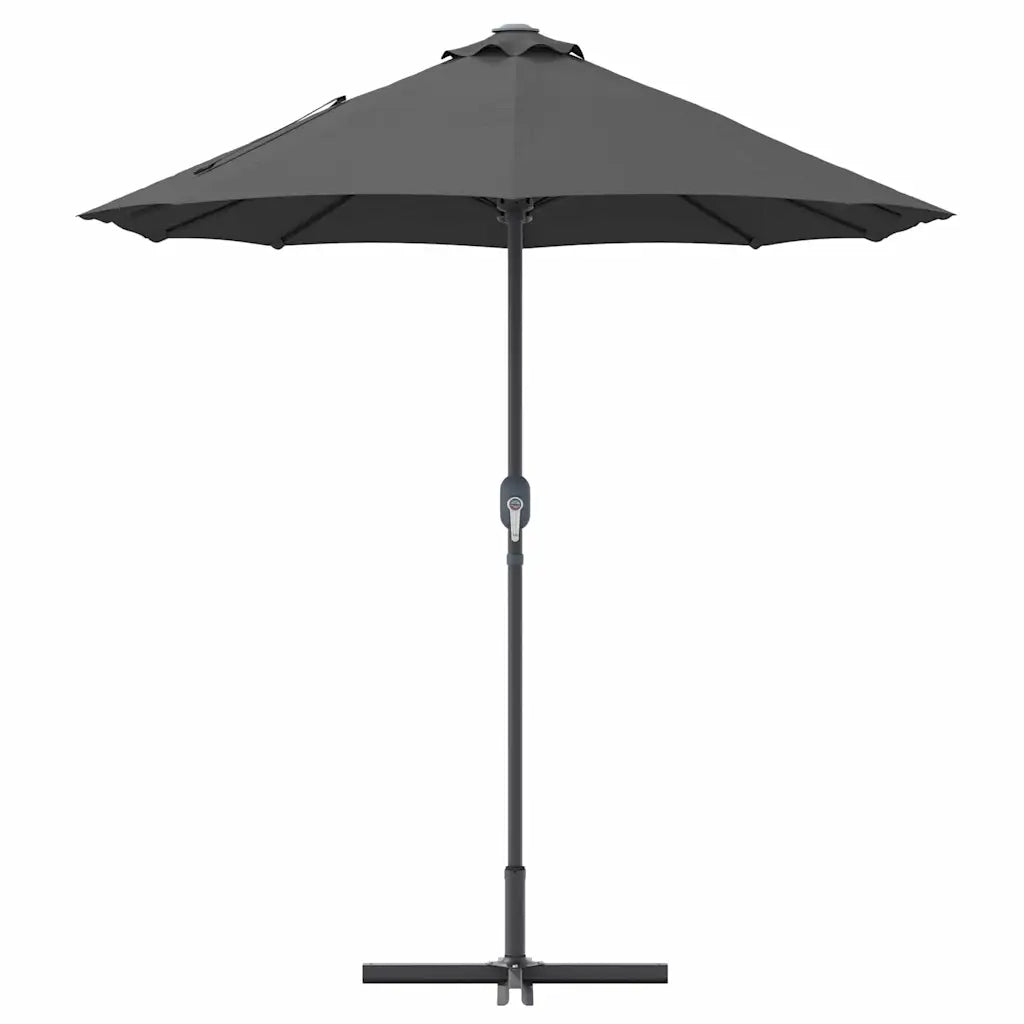 Ombrello da giardino-Ombrellone da spiaggia Antracite 370 x 197 x 239 cm