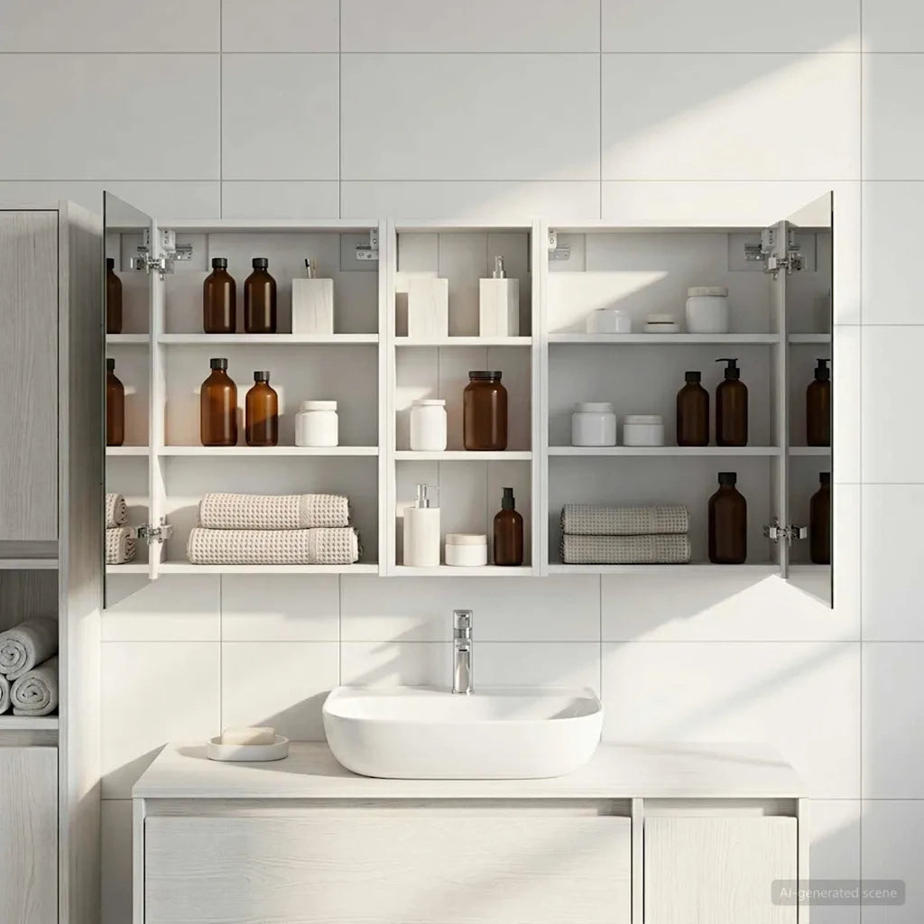 Set di Armadi da Bagno con lo scaffale 3 pcs 130 x 14,5 x 70 cm