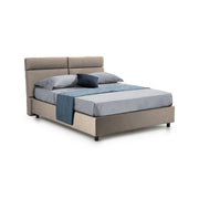 Letto Matrimoniale Asica, Letto Matrimoniale Materasso Incluso Made in Italy, Grigio Tortora\