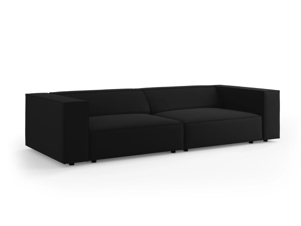 Cosmopolitan Design - Divano "Arendal" 4 posti in velluto nero 
