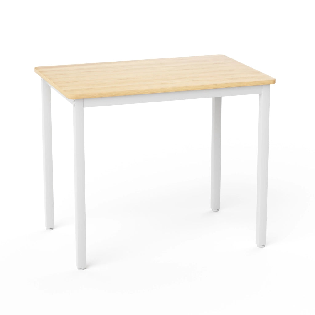 Tavolo da Pranzo con 2 Panche ¨C MINIMAL ¨C Legno Naturale e Bianco