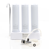 Naturewater Filtro acqua NW-3-PPCTOUF, Sistema di filtrazione a 3 livelli con cartucce, Filtro da banco