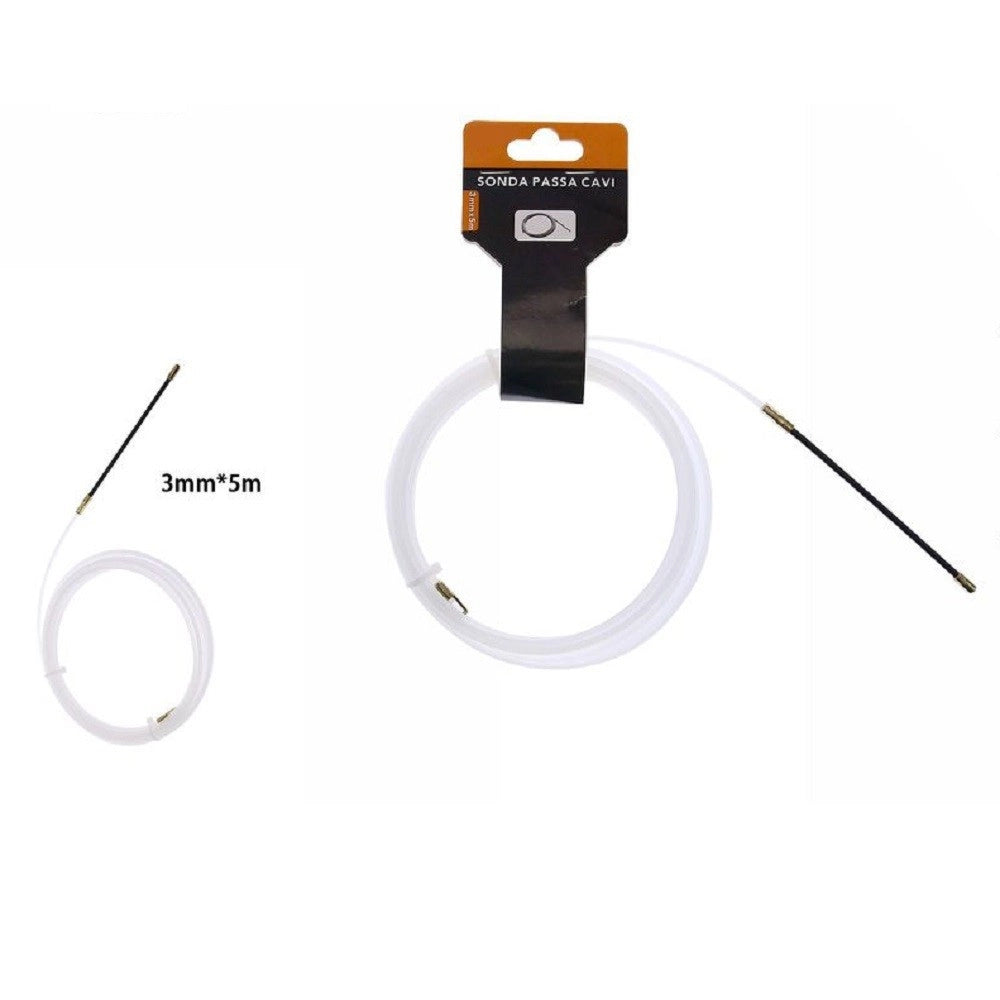 Trade Shop - Sonda Passa Cavi Tirafilo Elettrica In Nylon Passacavo Arnocanali 3mmx5mt 07585 -