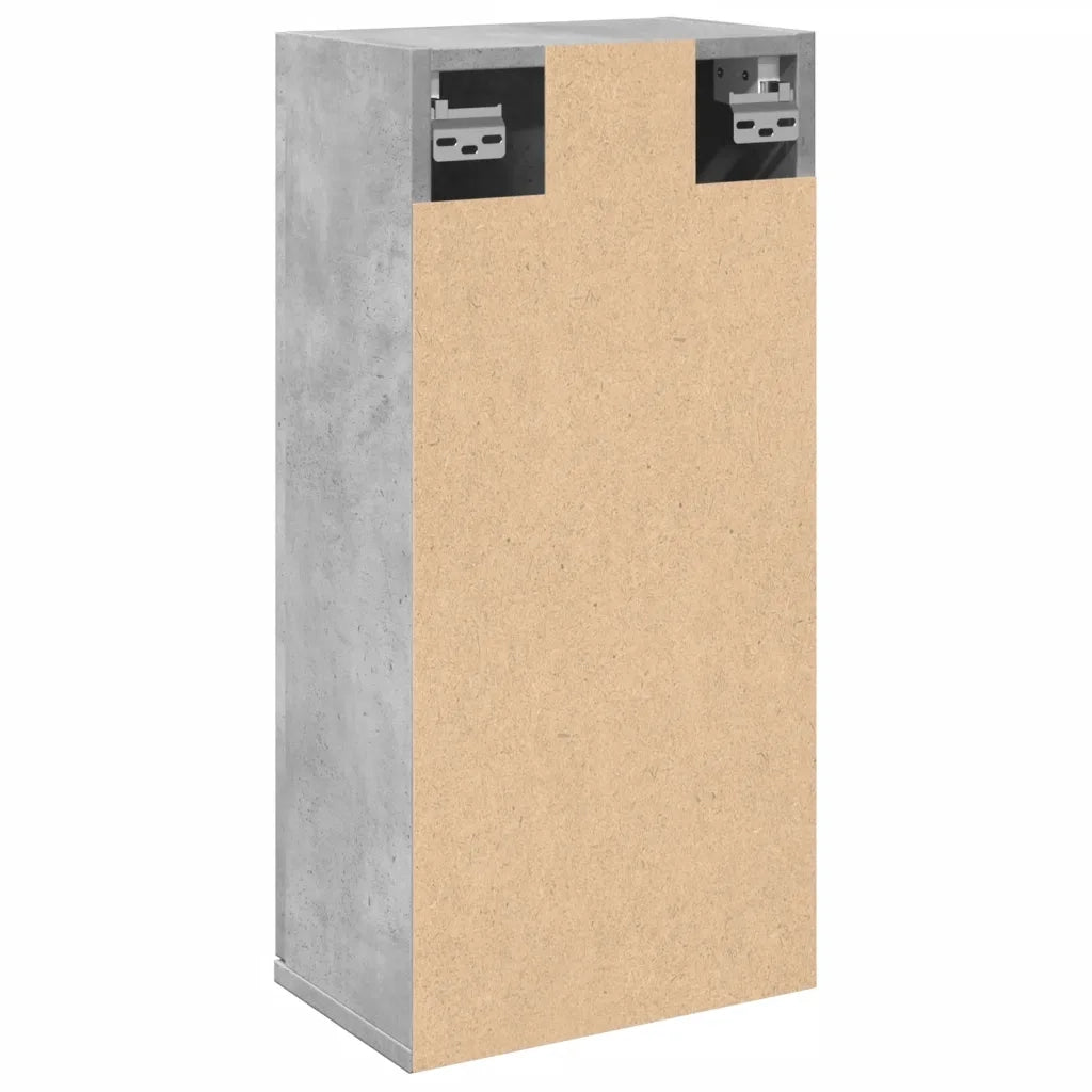 Mobile da Bagno a Parete Grigio Cemento 32x20x67 cm