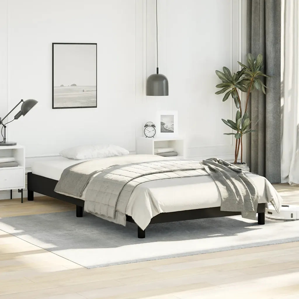 Giroletto senza Materasso Nero in Velluto King Misura Singola 355758