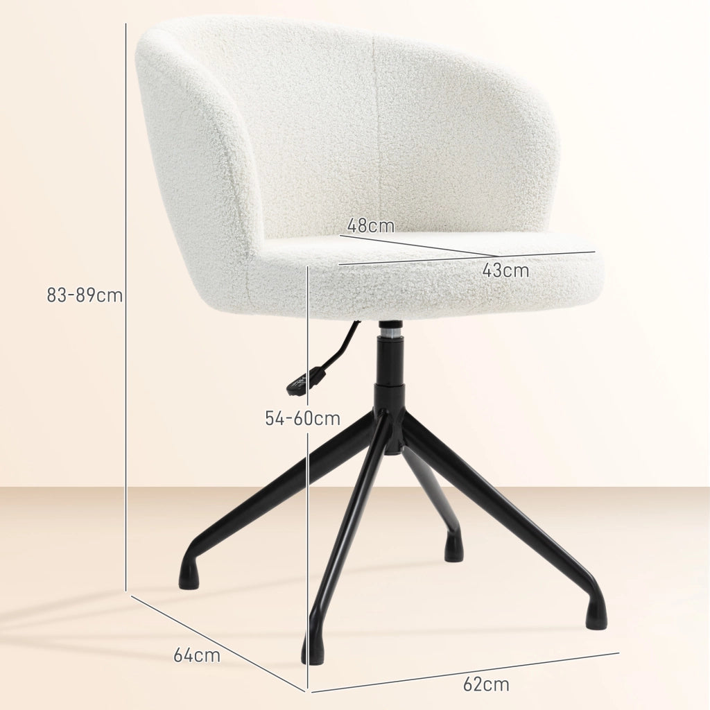Sedia da ufficio ergonomica ¨C Minimal ¨C schienale regolabile, tessuto, bianco