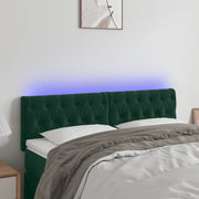 Testiera a LED Verde Scuro 144x7x78/88 cm in Velluto 3121999