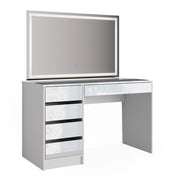 Vicco Tavolo da toeletta Bianco 55 cm con illuminazione a LED