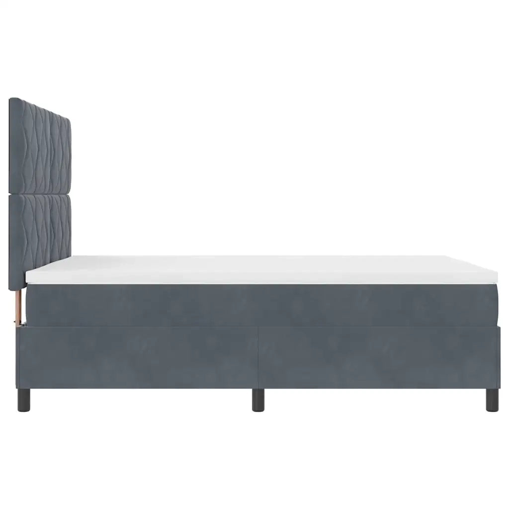 Letto a molle con testiera Grigio scuro 160 x 200 cm Velluto 3339909
