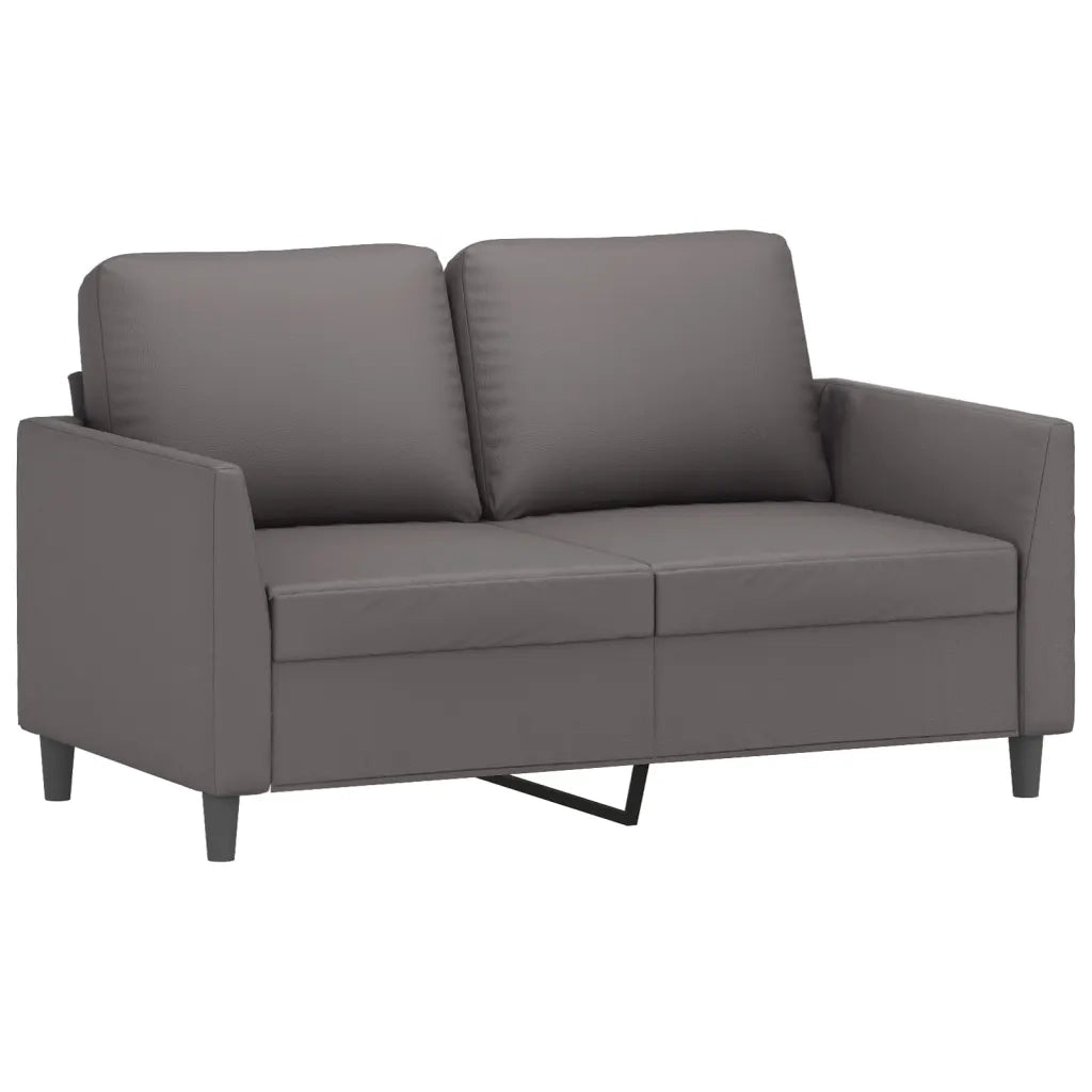 Set di Divani 2 pz con Cuscini Grigio in Similpelle 3201762