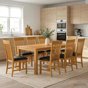 Set da pranzo 9 pz Nero Legno di Quercia Massello 3430412