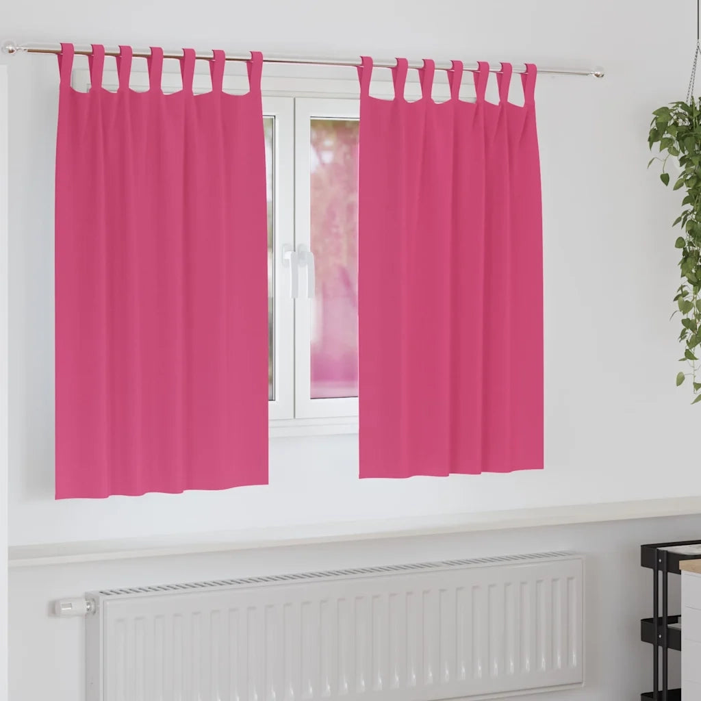 Tende Blackout con Anelli 2 pcs Rosa Vivo 140 x 140 cm 4107623