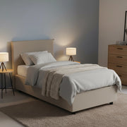 Bernarda, Letto Singolo Materasso Incluso Made in Italy, Grigio Tortora