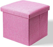 Cassetta di archiviazione con coperchio - Cassetta di conservazione - Scatola di conservazione - Scatola di ricordo - Scatola di ripostiglio - Design cubico rosa